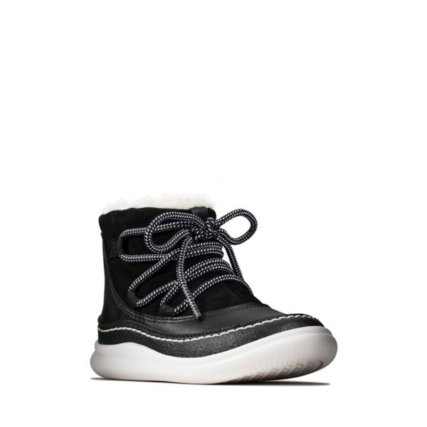 Clarks Girls Cloud Alpine Toddler Casual Shoes Black | CA-2945086